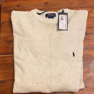 Long sleeve Polo Large waffle tshirt